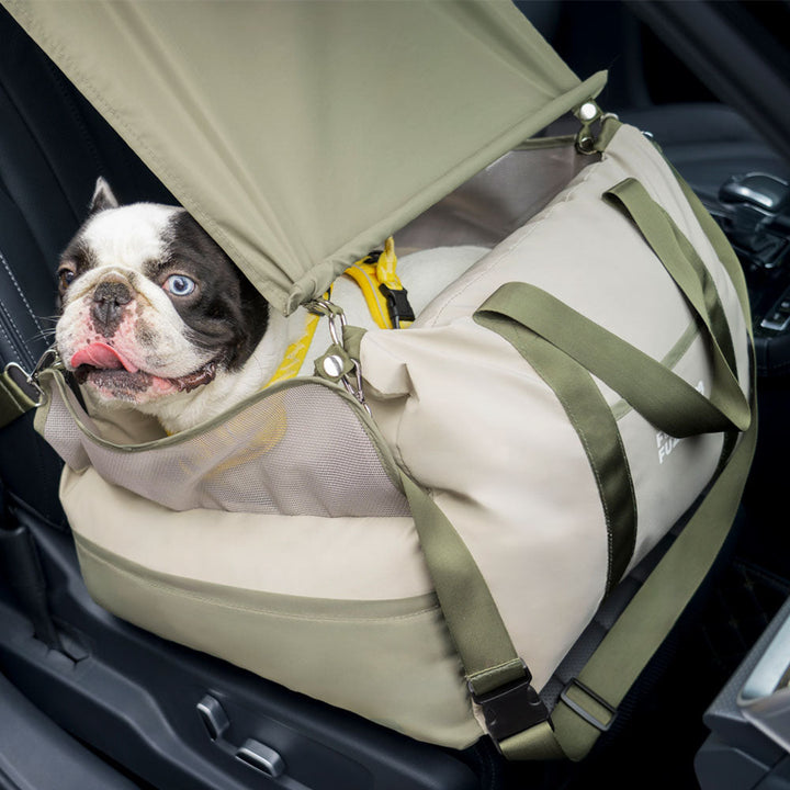 Robuster Hundesitz mit Sonnenschutz für Auto, wasserdichtes Hundezubehör für alle Wetterlagen.