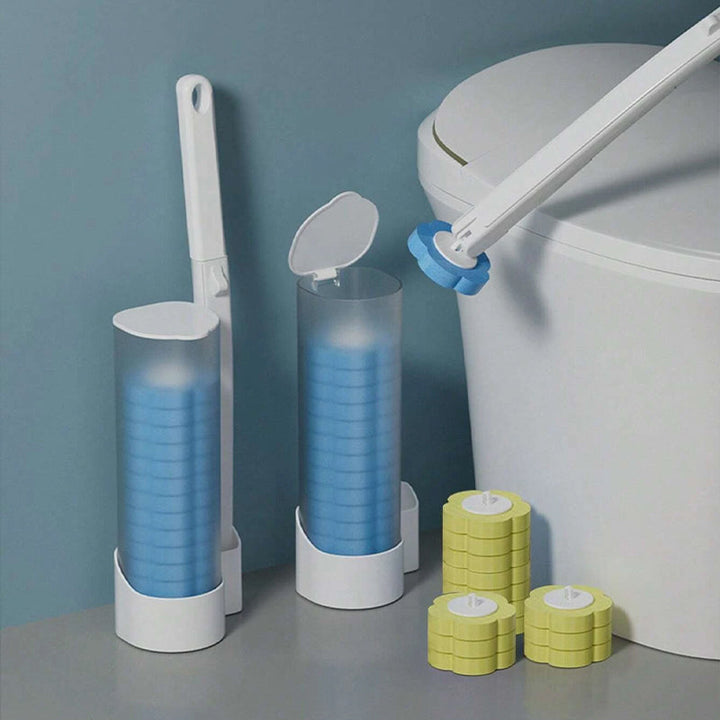 Effektiver WC-Reiniger: Hygienische Toilettenbürste mit wegwerfbaren Schwammköpfen für jedes Badezimmer.