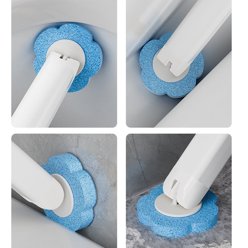 Komfortable Toilettenbürste mit Einweg-Schwammköpfen, ideal für hygienische WC-Reinigung im Eigenheim.
