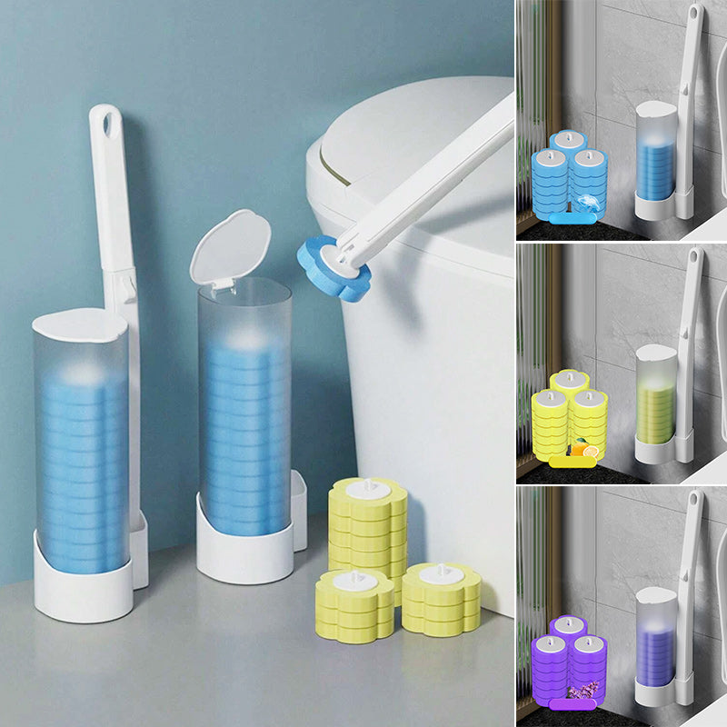 Optimale Hygiene: Toilettenbürste mit Einweg-Schwammköpfen, die das WC makellos sauber halten.