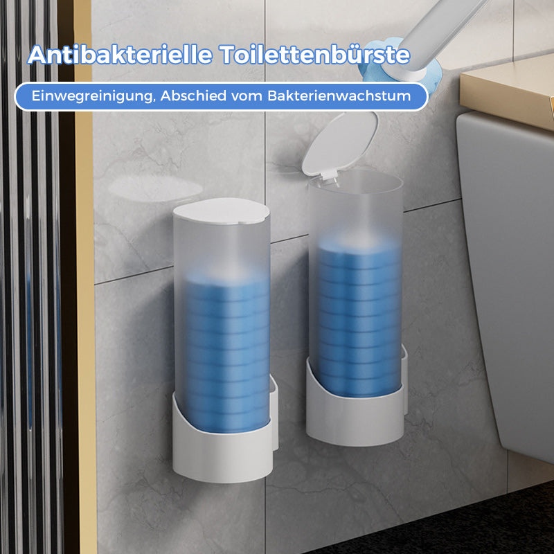 Antibakterielle WC-Bürste mit Einweg-Schwämmen für maximale Hygiene und Sauberkeit im Bad.