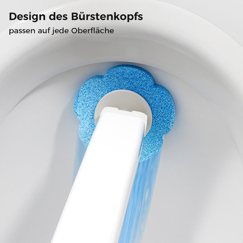 Innovative Toilettenbürste mit Einweg-Schwammköpfen für hygienische & einfache Badreinigung.
