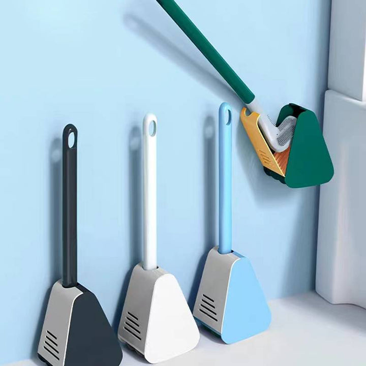 Toilettenbürste mit TPR-Borsten für gründliche, kratzfreie Sauberkeit im Bad. Hygienischer Halter.