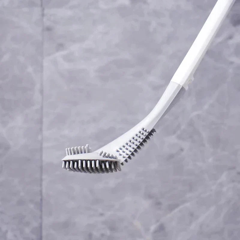 Effektive Badreinigung: Hygienische Toilettenbürste mit robusten TPR-Borsten und praktischem Halter.