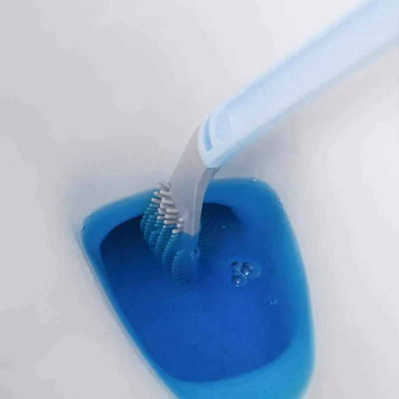Platzsparende Toilettenbürste mit Halter zur Wandmontage. PureClean für hygienische Sauberkeit im Badezimmer.