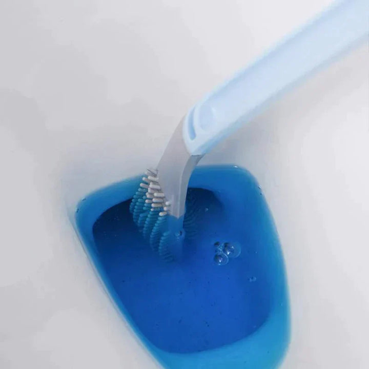 Platzsparende Toilettenbürste mit Halter zur Wandmontage. PureClean für hygienische Sauberkeit im Badezimmer.