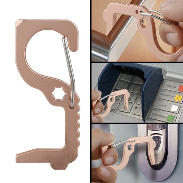 Robuster Messing Türöffner, hygienisches Berühren von Griffen und Tasten ohne direkten Kontakt.