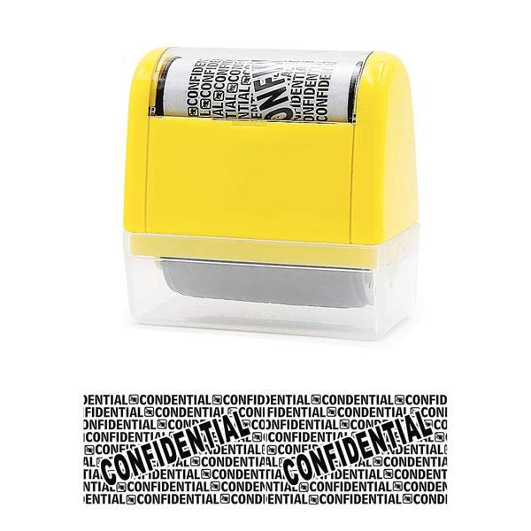 Praktischer Datenschutz Roller-Stempel für Bürobedarf; ideal zum Schwärzen von Adressen und persönlichen Daten.