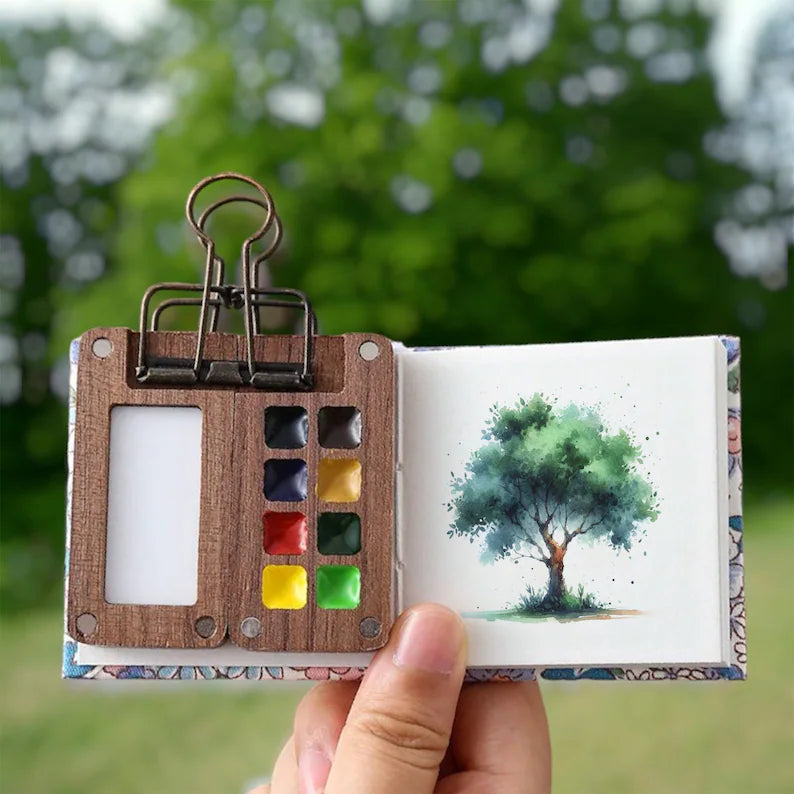Kreatives Aquarell-Set zum Malen & Zeichnen: 2x 24 lebendige Wasserfarben für unterwegs.