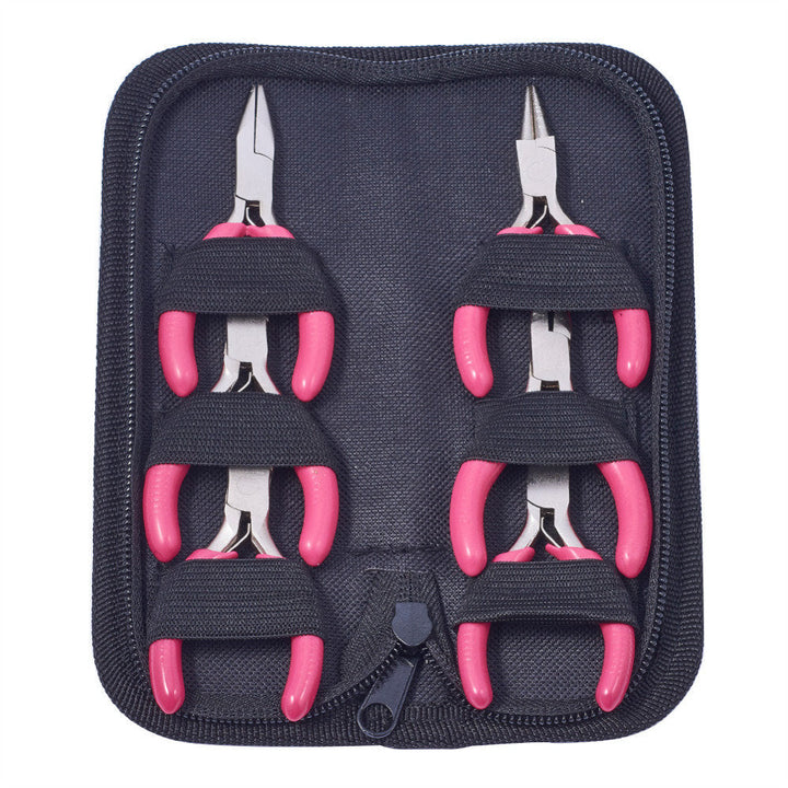 Robustes rosa Mini-Zangen-Set, perfekt für Basteln, Schmuckdesign und präzises Modellieren.