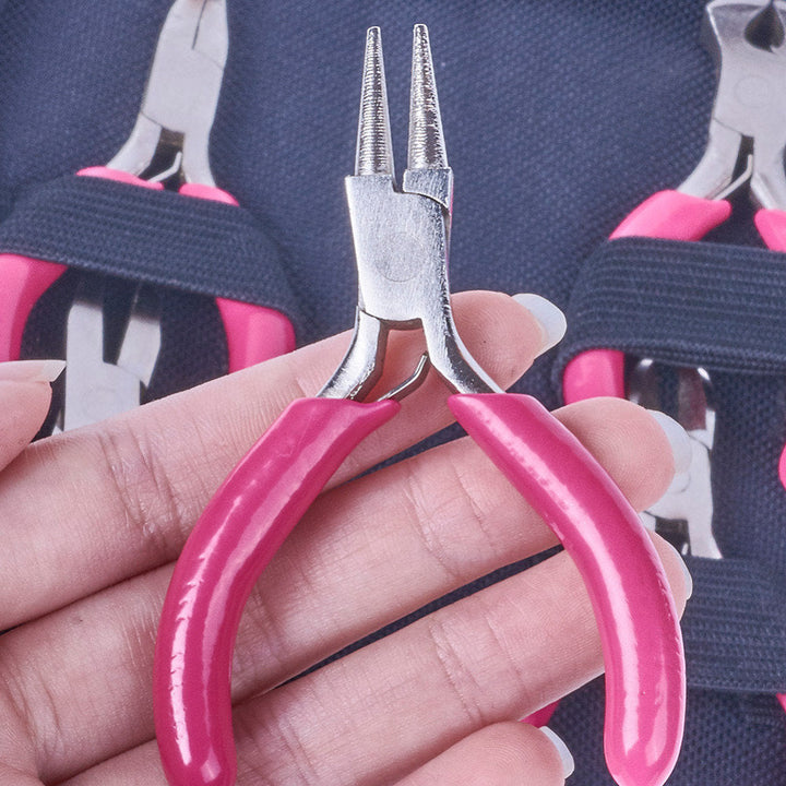 Geschenkidee: Rosa Präzisions-Mini-Zangen-Set für alle Schmuckbastler und DIY-Enthusiasten.
