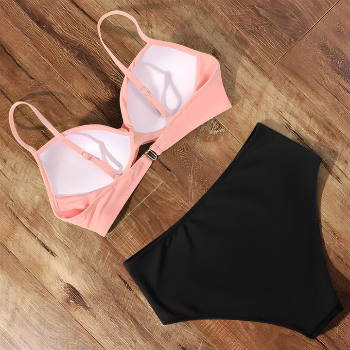 Damen Bademode: High-Waist Bikini Set, figurschmeichelnd & stylisch. Perfekt für Strandurlaub & Pooltage.