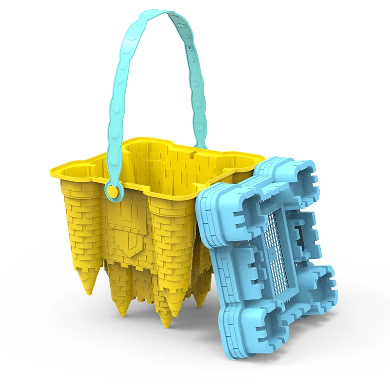 Komplettes Sandspielzeug-Set für Kinder: Eimer, Schaufel, Förmchen. Ideal für Strand, Outdoor & Sandkasten.