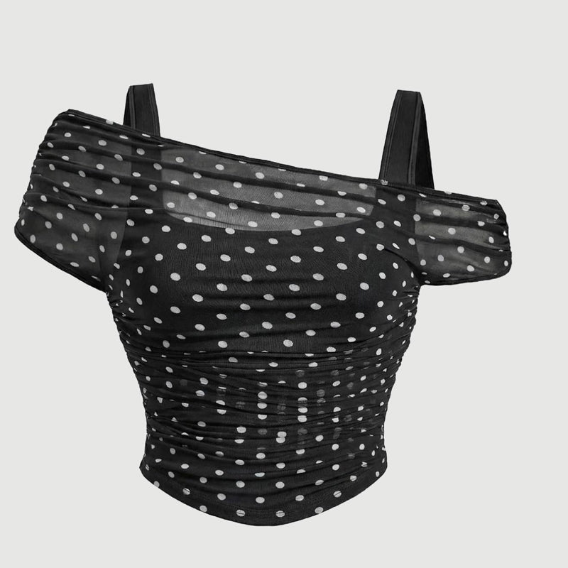 Asymmetrisches Ein-Schulter Top für Damen. Elegant, modern und figurbetont für stilvolle Anlässe.
