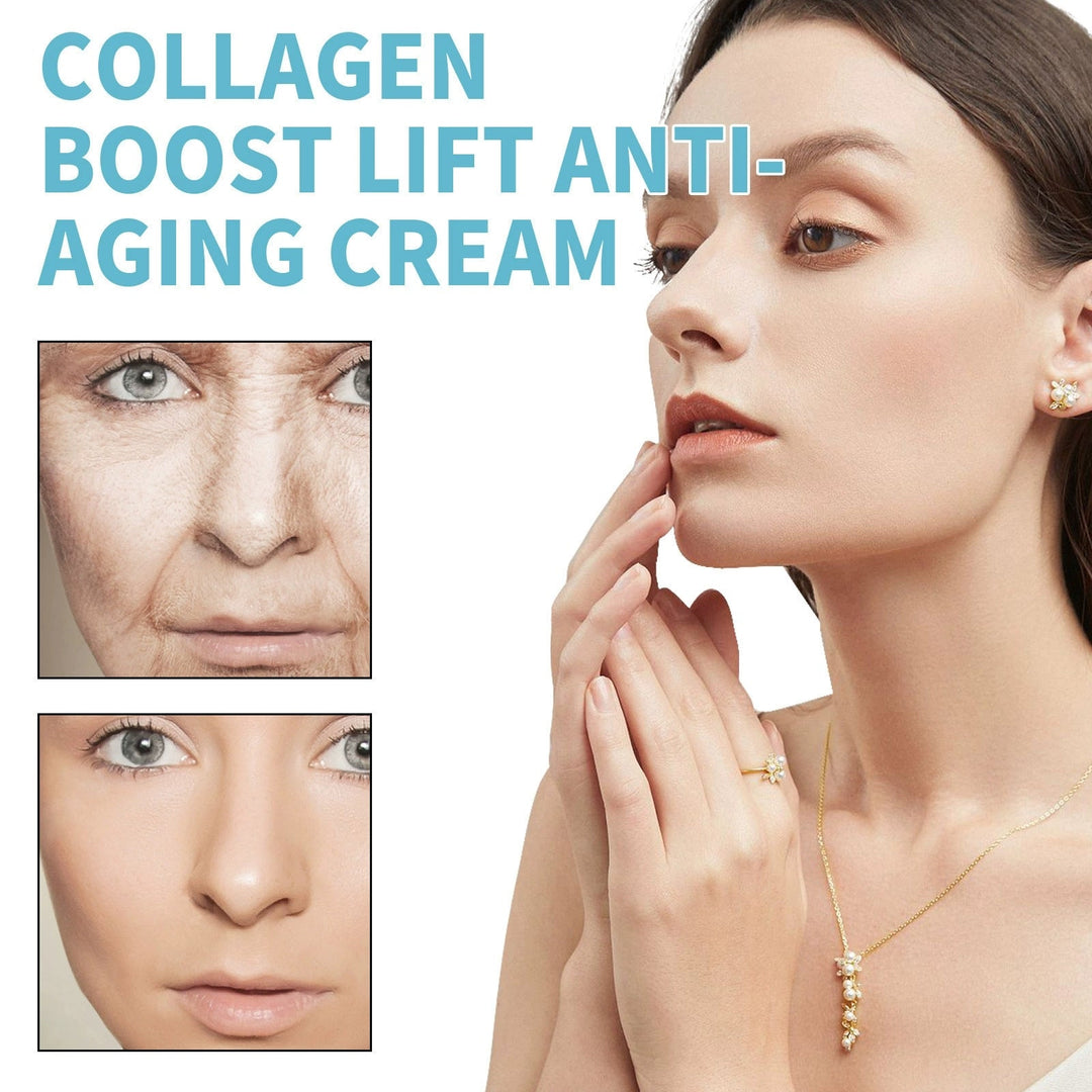 Tiegel der Damen Anti-Falten Creme. Glättet die Haut, minimiert Poren & dient als Make-up Basis.