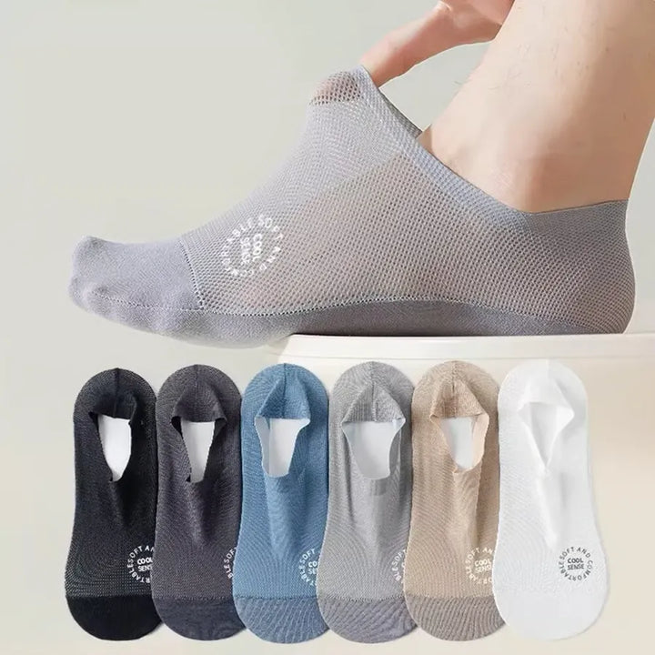 Rutschfeste Unisex No-Show-Socken, 4er-Set, ideal für Damen & Herren in Sneakern; unsichtbar & atmungsaktiv.