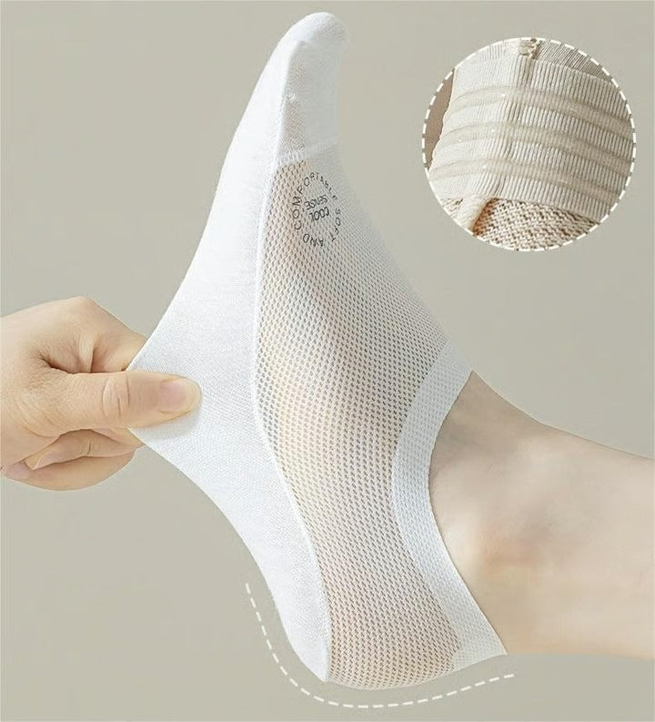 Unsichtbare No-Show-Socken für Damen & Herren, 4er-Set. Anti-Rutsch & atmungsaktiv für Sneaker und Alltag.