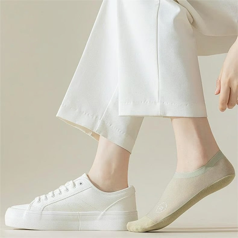 Komfortable, atmungsaktive Unisex No-Show-Socken (4er-Set) mit Anti-Rutsch. Unsichtbar in Sneakern & Loafern.