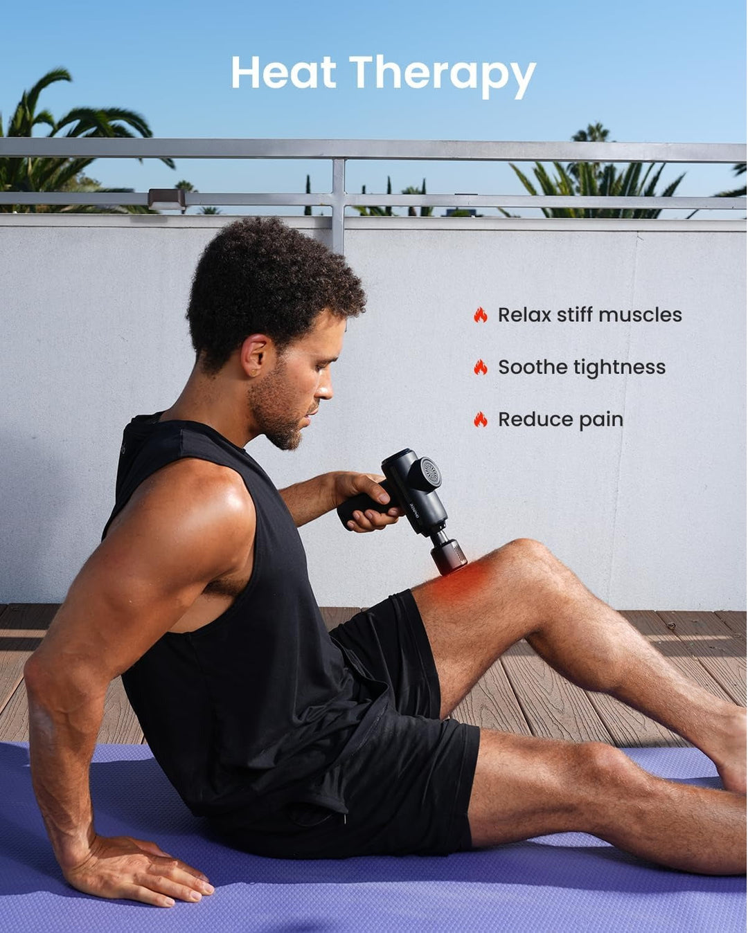 Ergonomische Massagepistole mit intuitivem VA-Display. Optimale Muskelpflege & Entspannung nach dem Sport.