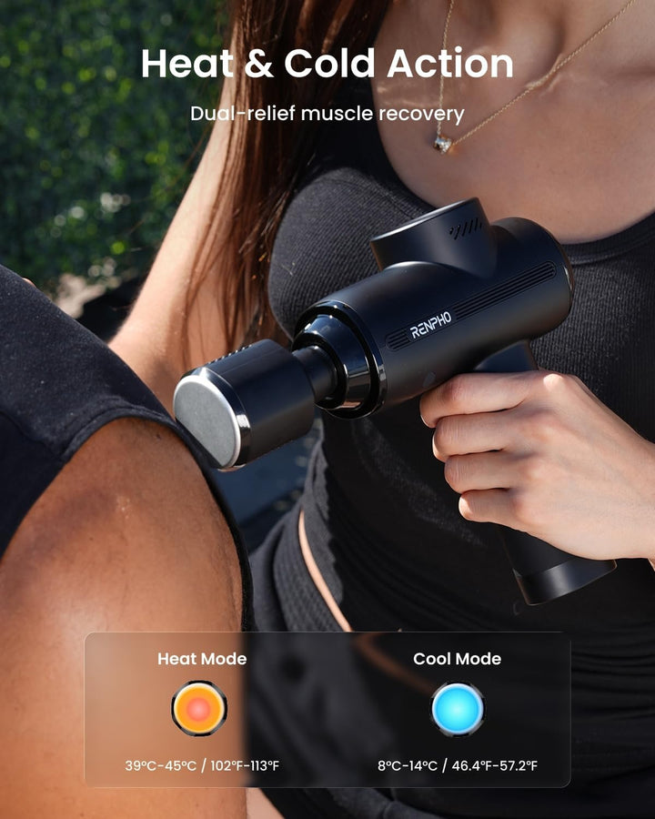 Leistungsstarke Massagepistole für Sportler: Beschleunigt Muskelregeneration, ideal für Fitness & Wellness.