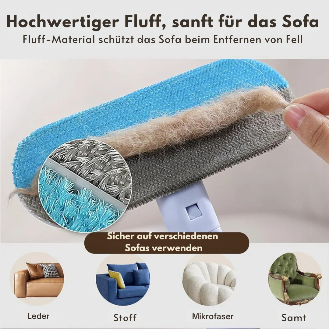 Handlicher Tierhaarentferner reinigt Teppiche effektiv von Haustierhaar. Perfekter Teppichreiniger für Hunde- & Katzenbesitzer.
