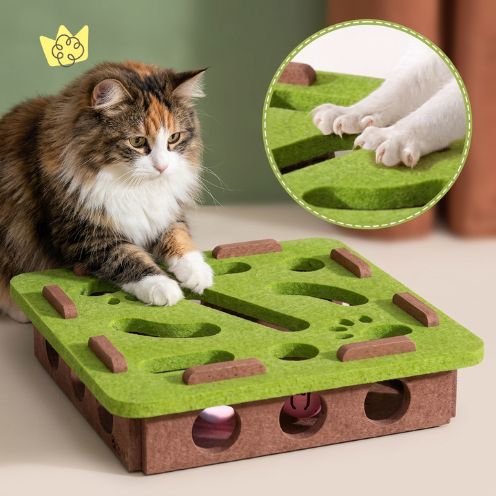 Filz-Intelligenzspielzeug für Katzen: Interaktives Puzzle fördert Spielspaß & geistige Beschäftigung.
