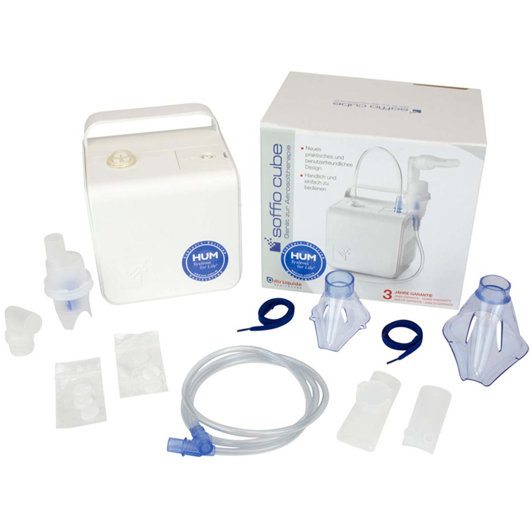 Leistungsstarker Kompressor-Inhalator für Asthma, Bronchitis & Lungenleiden bei Heimtherapie.