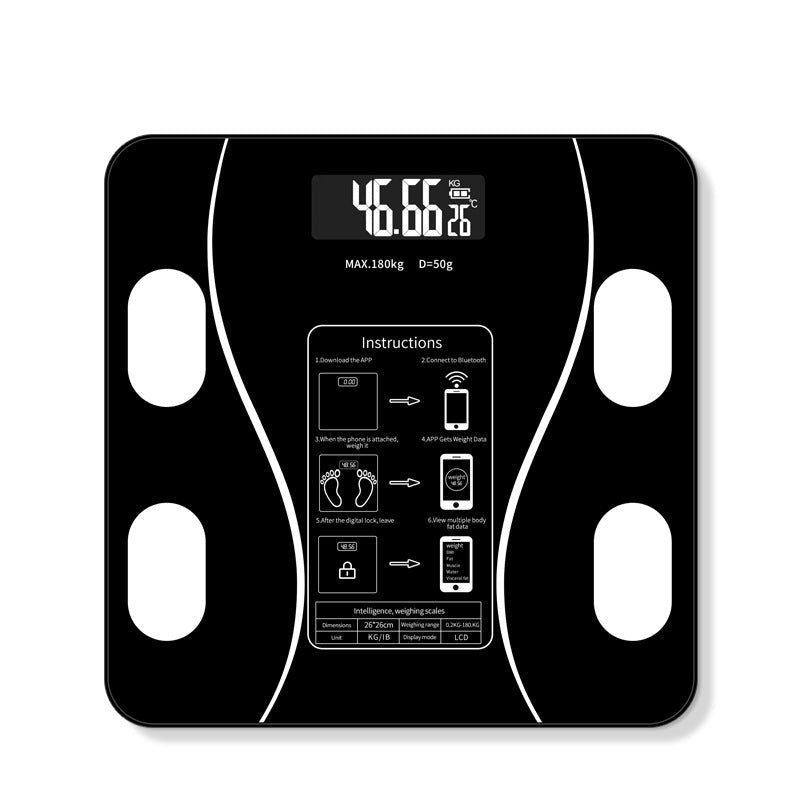 Moderne, intelligente Waage für Körperanalyse. Schlankes Design, präzise Messungen für Gewicht & Gesundheitsdaten.