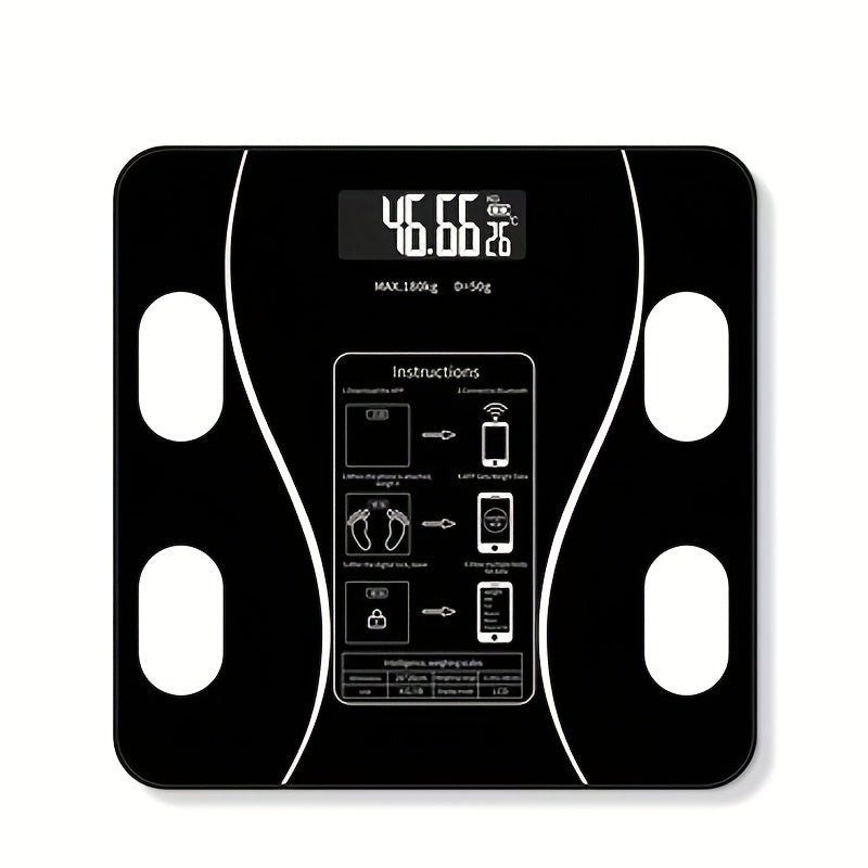 Mehr als nur Gewicht: Fortschrittliche Körperanalysewaage mit Bluetooth. Überwacht BMI, Muskelmasse für ganzheitliche Gesundheit.