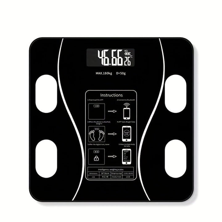Mehr als nur Gewicht: Fortschrittliche Körperanalysewaage mit Bluetooth. Überwacht BMI, Muskelmasse für ganzheitliche Gesundheit.