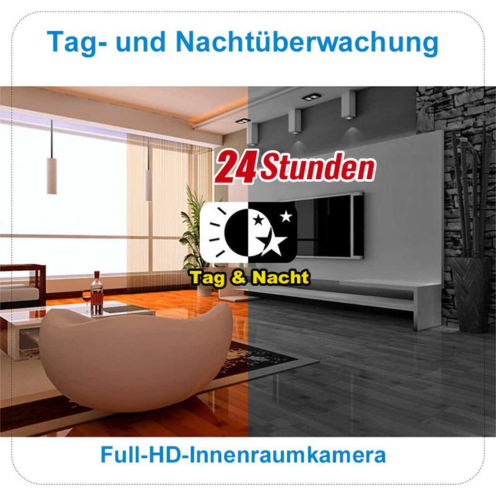 Full HD Überwachungskamera im Glühbirnen-Design mit WLAN und Videoüberwachung.
