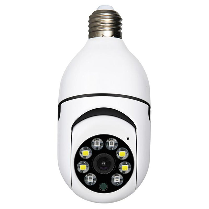 Glühbirnenkamera mit WLAN, Full HD, Nachtsicht und Smart Home Funktion zur Hausüberwachung.