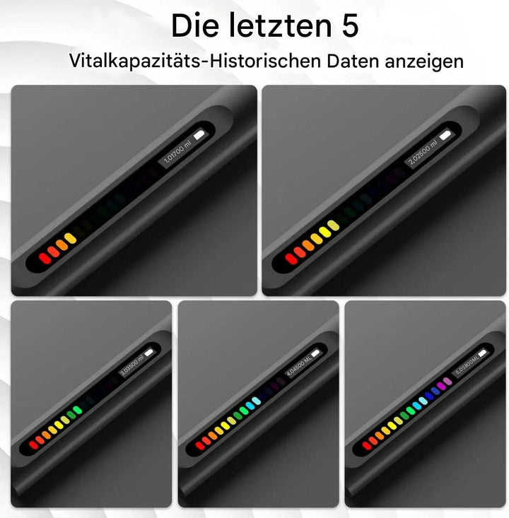 Smarter Atemtrainer für Lungenkapazität. Unterstützt Atemmuskeltraining, Fitness, Ausdauer & allgemeines Wohlbefinden.