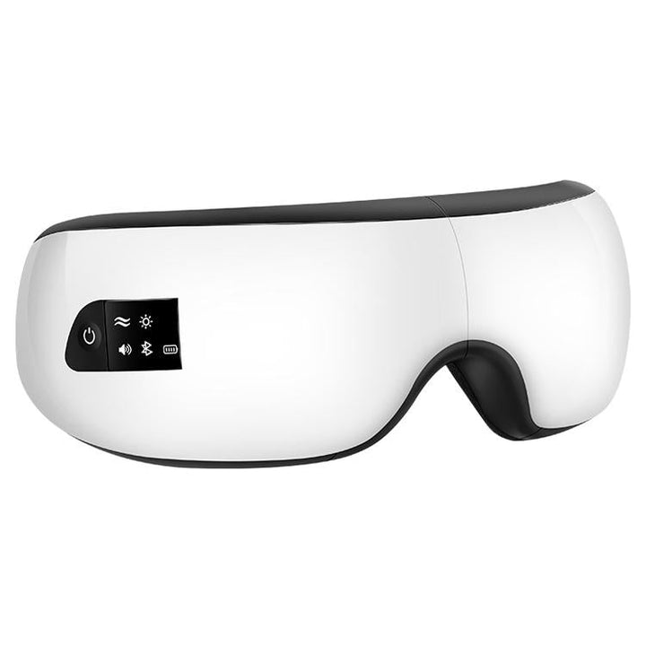 Intelligentes beheiztes Augenmassagegerät mit Vibration, Bluetooth-Musik & Schlafmaske für Entspannung.