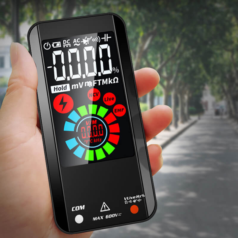 Kompaktes smartes Multimeter mit Auto-Bereichswahl, perfekt für schnelle, genaue Messungen.