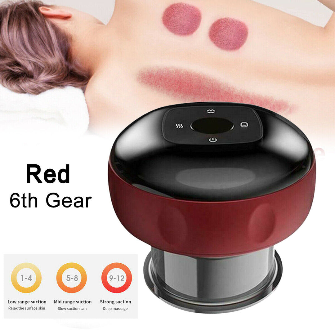 Smartes Elektrotherapie Gerät; Cupping gegen Muskelverspannungen & Schmerzen, tragbar.