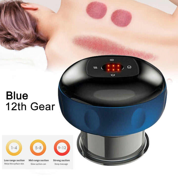 Intelligentes Schröpfgerät, elektrisch, zur Schmerzlinderung, Muskelentspannung & Anti-Stress.