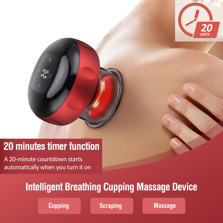 Modernes Schröpfgerät mit elektrischer Vakuumfunktion; ideal für Heimtherapie & Wellness.