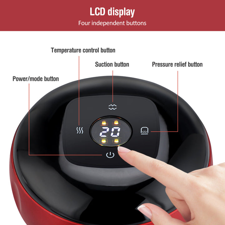 Smartes Elektro Cupping für Tiefenmassage, Schmerzlinderung & verbesserte Durchblutung.