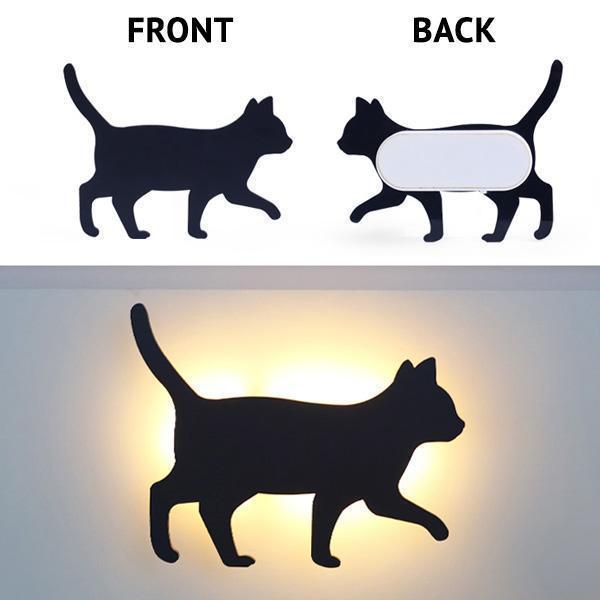 Niedliches Katzen-Nachtlicht als LED-Sensorlicht fürs Kinderzimmer oder den Flur.