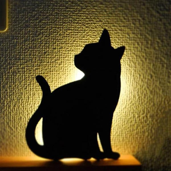 Charmantes LED-Katzenlicht, geräuschaktiviert, perfekt als Geschenk für Tierliebhaber.