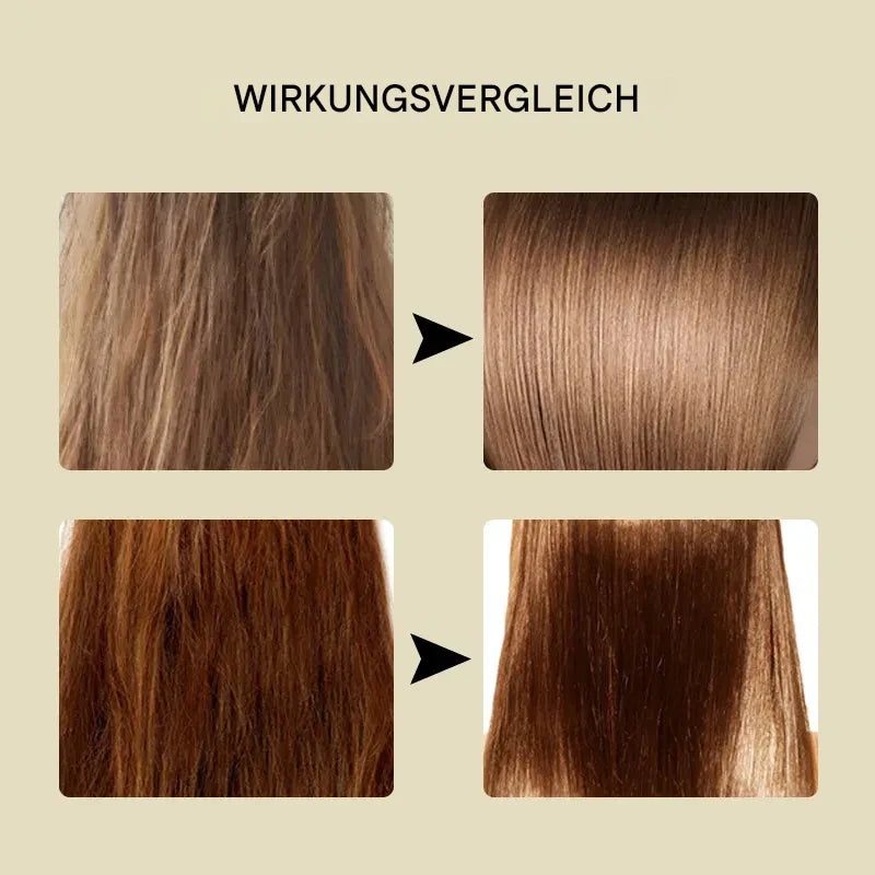 Reparierende Haarmaske für trockenes, strapaziertes Haar. Spendet Feuchtigkeit & sorgt für Geschmeidigkeit.