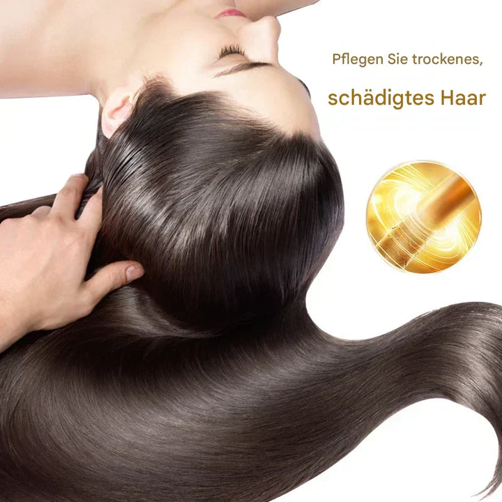 Tiefenwirksame Haarkur zur Haarreparatur. Verleiht trockenem Haar neuen Glanz & essentielle Feuchtigkeit.