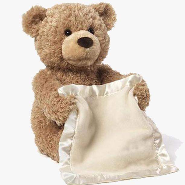 Interaktiver Guck-Guck-Bär für Babys, ein weiches Plüschtier zum Spielen und Lernen.