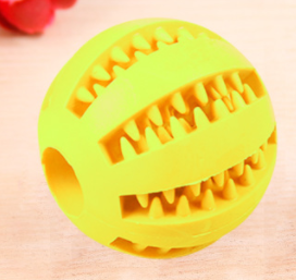 Vielseitiger interaktiver Gummiball für Zahnpflege. Kauspielzeug für Welpen, mittelgroße & große Hunde.