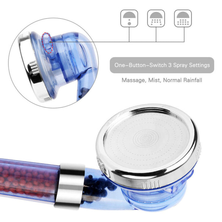 Luxuriöser Ionen Filter Duschkopf für Spa-ähnliches Duscherlebnis. Entspannung & Reinheit für Körper & Seele.