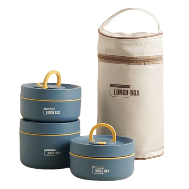 BPA-freie Edelstahl-Lunchbox, isoliert & auslaufsicher. Mit praktischer Tragetasche.