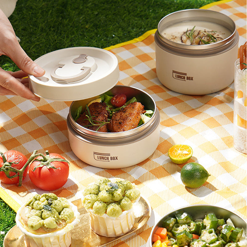 Moderne Isolier-Lunchbox mit Tragetasche. Perfekt für warme oder kalte Speisen im Alltag.