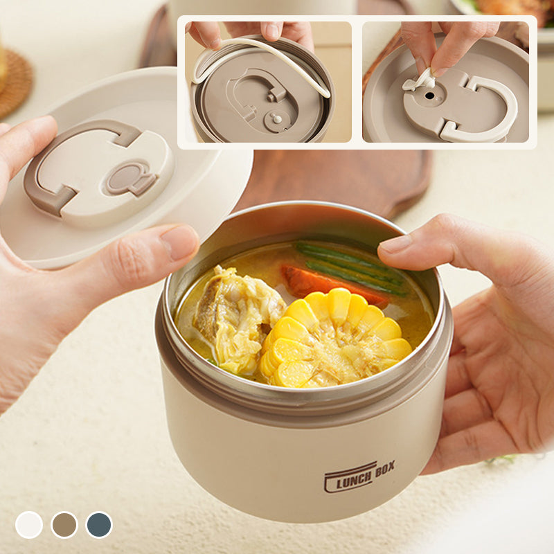 Praktische, isolierte Lunchbox mit auslaufsicherem Design. Inklusive Tragetasche.