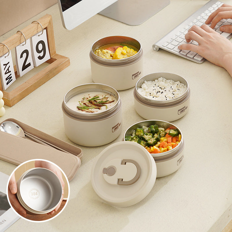 Frische Mahlzeiten garantiert: Isolierte Edelstahl-Lunchbox mit Tragetasche für die Arbeit.